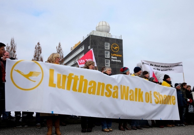 Из-за забастовки немецкая Lufthansa отменяет 1 700 рейсов