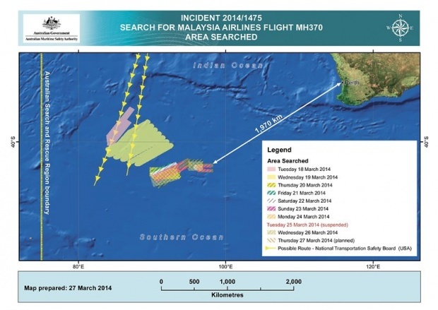 Поиски пропавшего Боинга приостановлены из-за непогоды