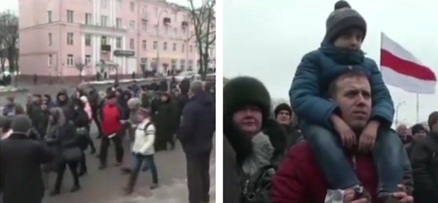 В Беларуси тысячи людей вышли на митинги против налога на тунеядство