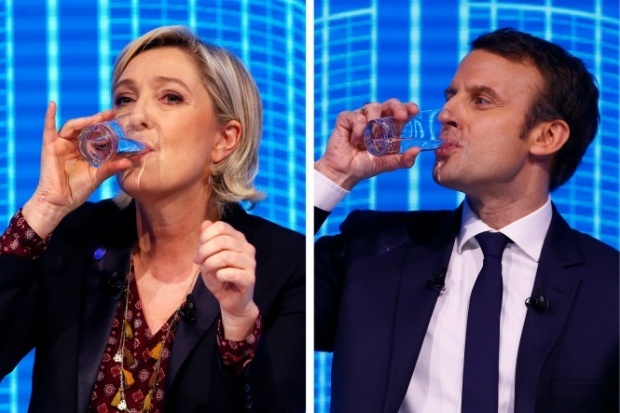Эммануэль Макрон в первом туре выборов во Франции набрал 23,75%, Ле Пен - 21,53%