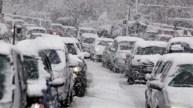 В Болгарии сложилась сложная дорожная обстановка из-за снега