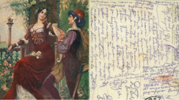 Выставка показывает искусство в почтовых открытках с прошлого века